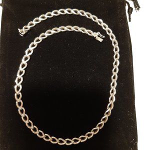 White Gold Teardrop chain Necklace